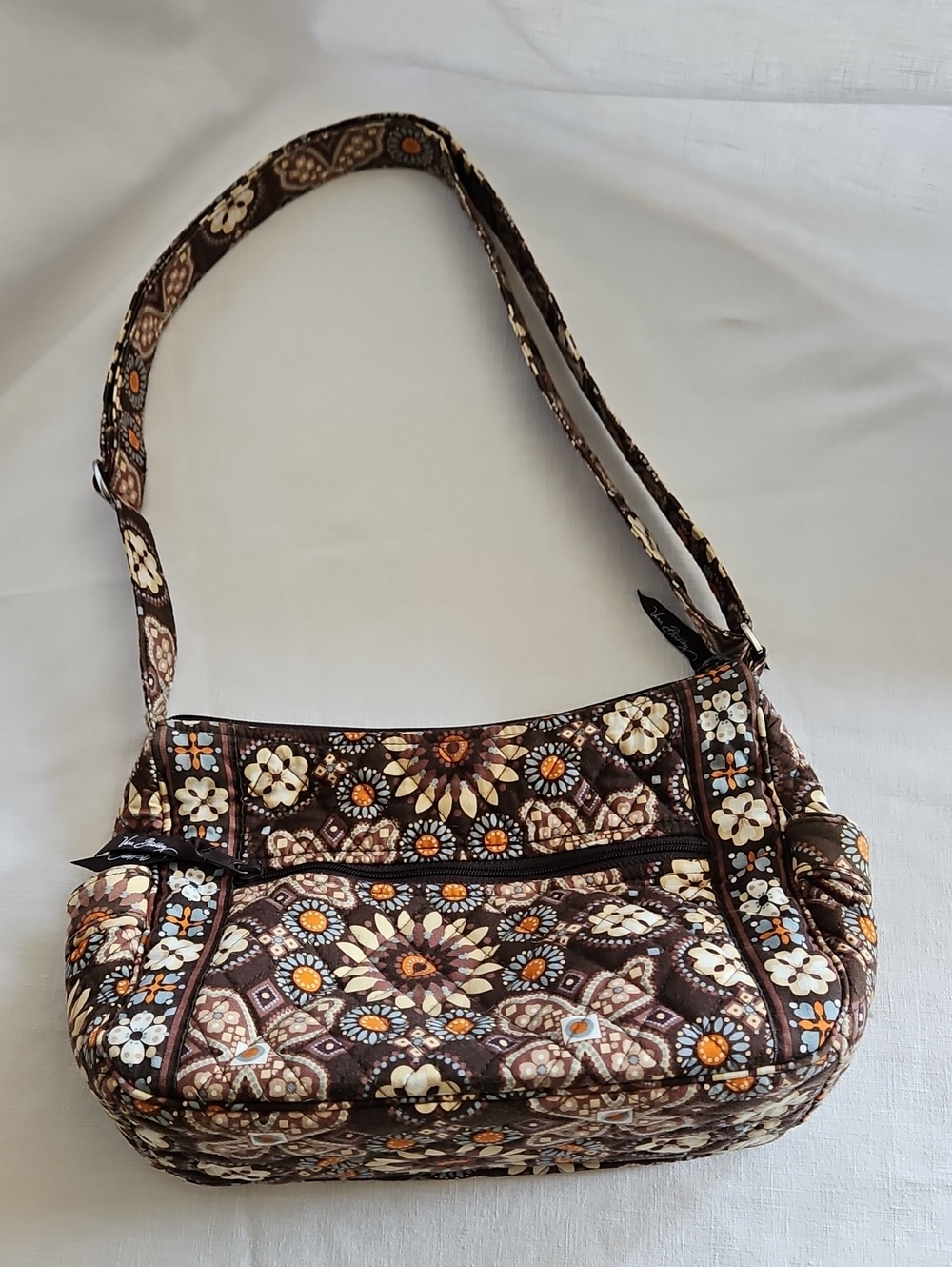 Quilted Vera Bradley Crossbody Bag Canyon Brown Print